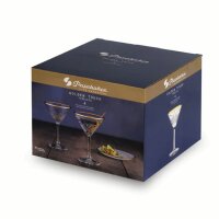 Pasabahce 440176 Timeless Martiniglas, Cocktailschale, Cocktailglas, 230ml, Glas, transparent/gold, 4 Stück