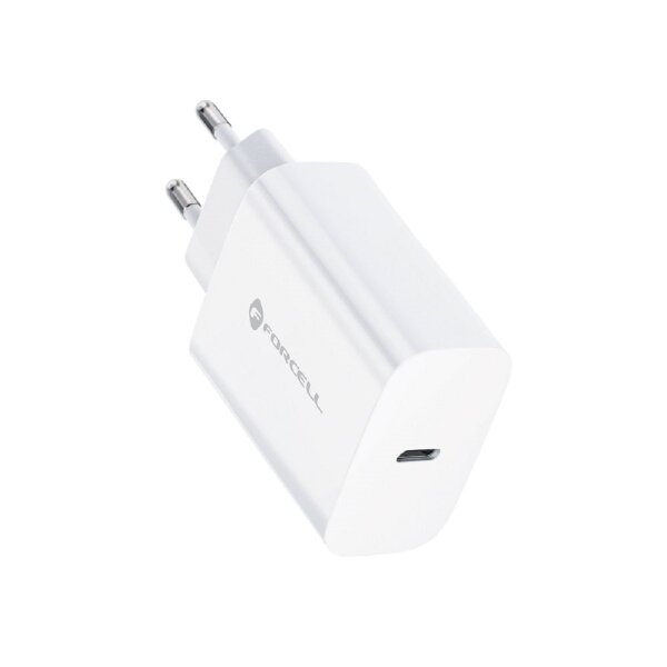 Forcell NETZ - Ladegerät mit USB Typ C - 3A 25W Anschluss mit PD und Quick Charge 4.0 Ladefunktion