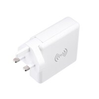 Forcell Multifunktionsladegerät 4in1 15W mit USB/USB Typ C, Powerbank 8000mAh und kabelloses Laden Weiß