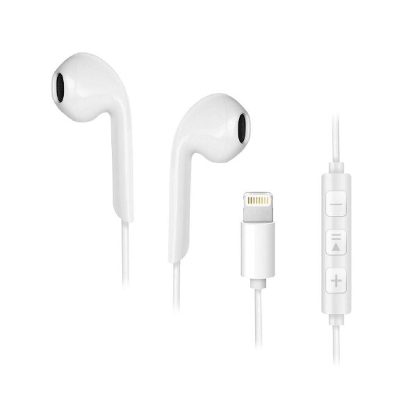 Forcell In-Ear Kopfhörer Stereo für Apple iPhone iPhone-Anschluss 8-pin garantiert einen hohen Tragekomfort Weiß