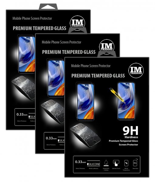 3X Schutz Glas 9H Tempered Glass Display Schutz Folie Screen Protector kompatibel mit Motorola Moto G22