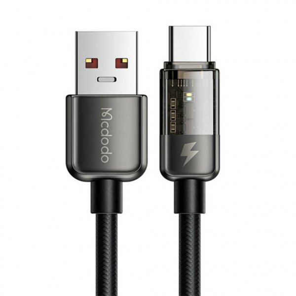 CA-3150 Anti-Bruch Smartphone-Kabel USB zu Type-C Schnell Ladegerät, 6A, 1,2m schwarz
