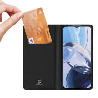 Buch Tasche kompatibel mit Motorola Moto E22 / E22i Hülle Etui Brieftasche Schutzhülle mit Standfunktion, Kartenfach Schwarz