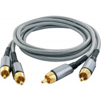 Audio Cinch Kabel 1,0m, 2x Cinch Stecker > 2x Cinch...