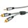 AINSTEIN 3.5 mm Klinke/Cinch Aux Adapterkabel 2,5m, Klinkenstecker > 2x Cinch Stecker