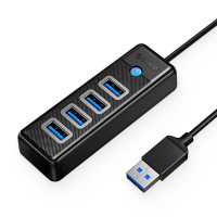 Orico PW4U-U3-015-BK-EP Hub Adapter USB auf 4x USB 3.0, 5...