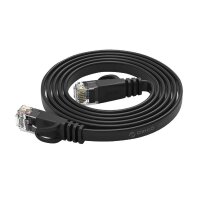 Orico RJ45 Cat.6 Flaches Ethernet-Netzwerkkabel LAN-Kabel Internetkabel Patchkabel Schwarz