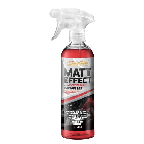 ShinyChiefs MATT EFFECT - INNENRAUM MATTPFLEGE Matte, antistatische Farbauffrischung für den Auto-Innenraum 500ml