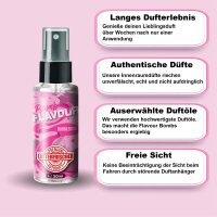 ShinyChiefs FLAVOUR BOMB Bubblegum - Autoduft mit Kaugummi-Geruch - Premium Lufterfrischer für den Auto-Innenraum, neutralisiert unangenehme Gerüche im Auto, hochergiebig, Pumpsprühflasche, 50ml