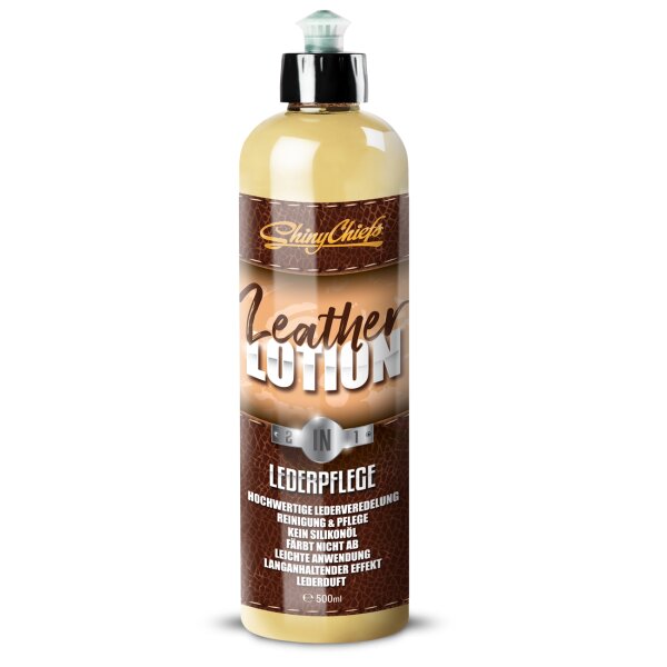 ShinyCiefs Leather Lotion - 2IN1 Lederpflege Premium Lederreiniger und -Pflege für den Auto-Innenraum  500ml