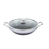 Wok Topf 32cm Edelstahl Wabenstruktur Ø32cm...