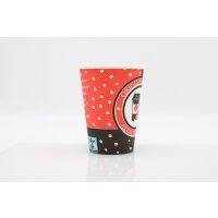 Kaffeebecher Always Fresh Papierbecher PE beschichtet 12 oz / 340ml Rot-Schwarz