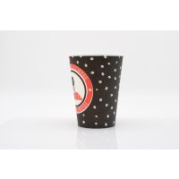 Kaffeebecher Always Fresh Papierbecher PE beschichtet 12 oz / 340ml Rot-Schwarz