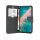 Buch Tasche "Fancy" kompatibel mit ZTE BLADE A72 4G Handy Hülle Etui Brieftasche Schutzhülle mit Standfunktion, Kartenfach Schwarz