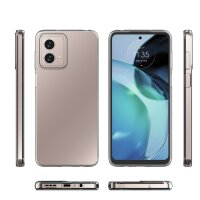 Silikon Hülle Basic kompatibel mit MOTOROLA MOTO G53 Case TPU Soft Handy Cover Schutz Transparent