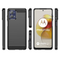 Carbon Case kompatibel mit Motorola Moto G73 5G flexible...