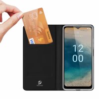 Skin Pro Hülle kompatibel mit Xiaomi Redmi Note 12 Pro Plus Flip Cover Card Wallet Stand schwarz