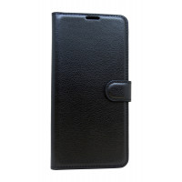 Buch Tasche "Fancy" kompatibel mit ZTE Blade Axon 40 Lite Handy Hülle Etui Brieftasche Schutzhülle mit Standfunktion, Kartenfach Schwarz