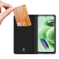 Skin Pro Hülle kompatibel mit Xiaomi Redmi Note 12 Pro Cover Flip Card Wallet Stand schwarz