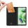 Skin Pro Hülle kompatibel mit Xiaomi Redmi 12c Cover Flip Card Wallet Stand schwarz