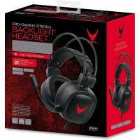 Varr VH6020B Over-Ear Gaming-Kopfhörer mit Mikrofon und LED-Hintergrundbeleuchtung Schwarz