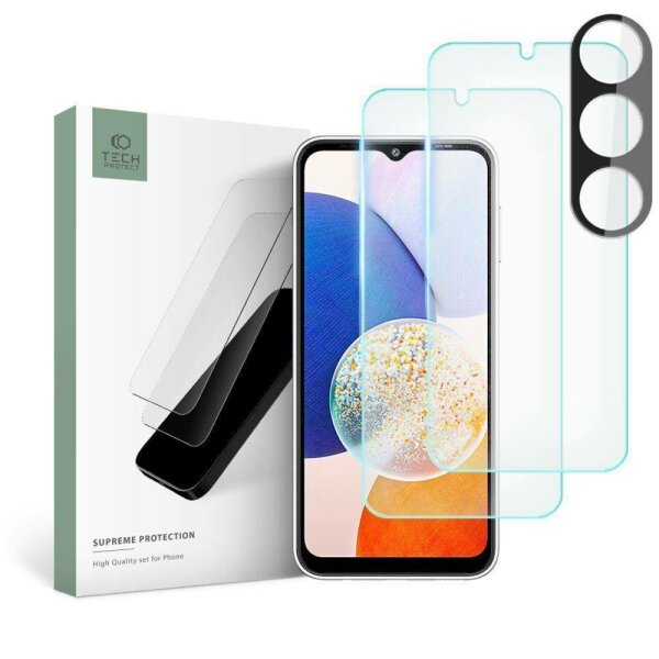 4in1 Displayschutz Set Schutzglas Kameraschutz kompatibel mit Samsung Galaxy A14 4G/5G