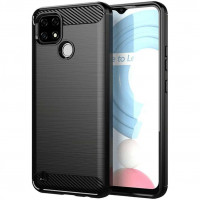 Carbon Case Flexible Cover kompatibel mit Realme 9i schwarz