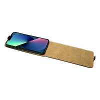 Flip Case kompatibel mit iPhone 14 Plus Handy Tasche vertikal aufklappbar Schutzhülle Klapp Hülle Schwarz