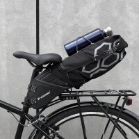 Wozinsky geräumige Fahrrad Satteltasche Satteltasche groß 12l schwarz (WBB9BK)