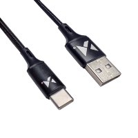 Wozinsky Ladekabel Schnellladekabel USB - USB Typ C 2,4A 1m Schwarz (WUC-C1B)