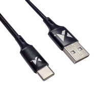 Wozinsky USB Ladekabel Schnellladekabel - USB Typ C 2.4A 2m Schwarz (WUC-C2B)