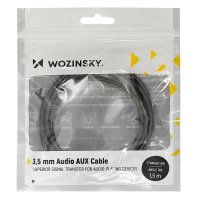 Wozinsky AUX-Kabel gewinkelt (männlich-männlich) Miniklinkenkabel Schwarz