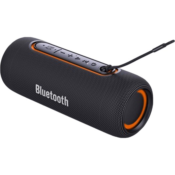 Bluetooth 5.0 Lautsprecher 10W, USB AUX FM RGB-Licht, 2000mAh Schwarz