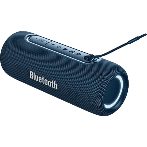 Bluetooth 5.0 Lautsprecher 10W, USB AUX FM RGB-Licht, 2000mAh Blau