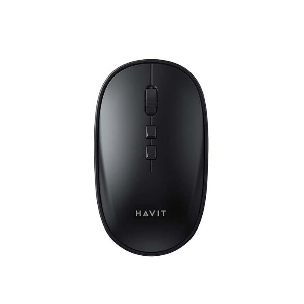 Havit MS79GT Universal Wireless Maus Kabellose Büromaus DPI 1600 2,4-GHz Schwarz