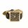 Lily + Stone Armbanduhr, schwarzes Zifferblatt, schwarze Schnalle, Armband Schwarz-Gold