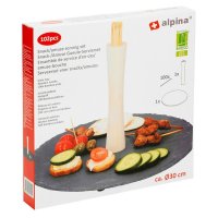 Alpina - Snack-Servier-Set 30 cm Tablett und Sticks, robuster Steinschiefer und Holzgriff