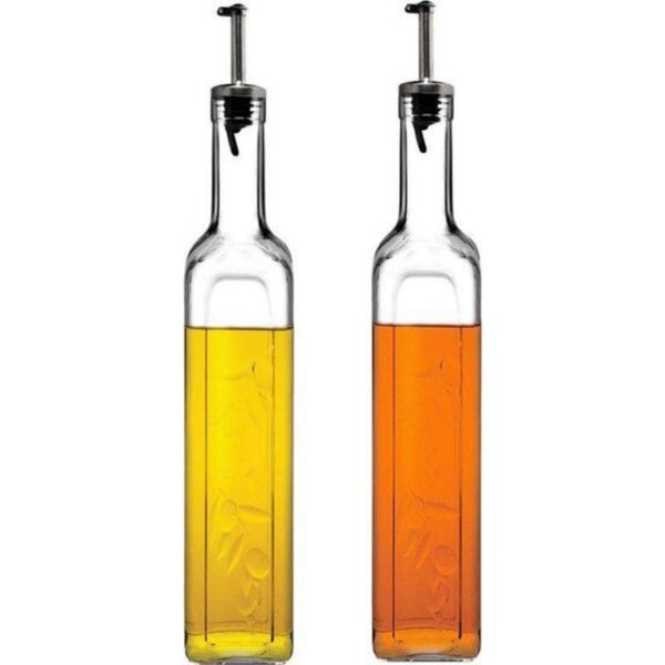 Pasabahce Homemade Essig-/ Öl-Karaffe/Spender 2er Set 500ml Fassungsvermögen 80229 Glas