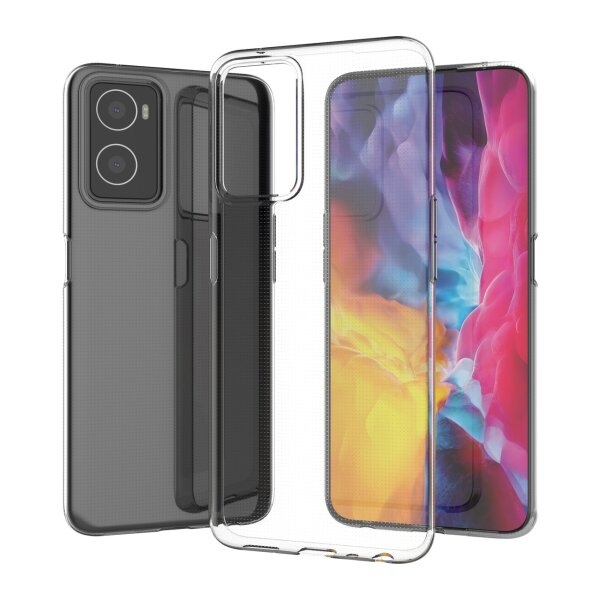 Silikon Hülle Basic kompatibel mit Oppo A98 5G TPU Soft Handy Cover Schutz Transparent