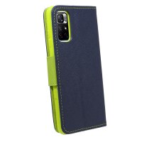 Buch Tasche "Fancy" kompatibel mit XIAOMI REDMI NOTE 12S Handy Hülle Etui Brieftasche Schutzhülle mit Standfunktion, Kartenfach Blau-Grün