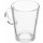 Pasabahce 2er set Wasserglas mit Griff TRIBECA aus Glas, transparent