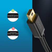 Ugreen Kabel USB - Mini USB Kabel 480 Mbps schwarz