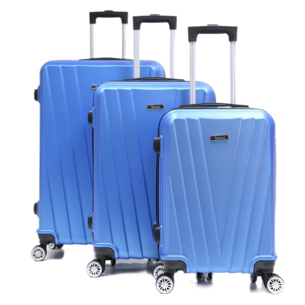 Reisekoffer Koffer 3 tlg Hartschale Trolley Set Kofferset Handgepäck Gepäck Reisetasche ABS-06