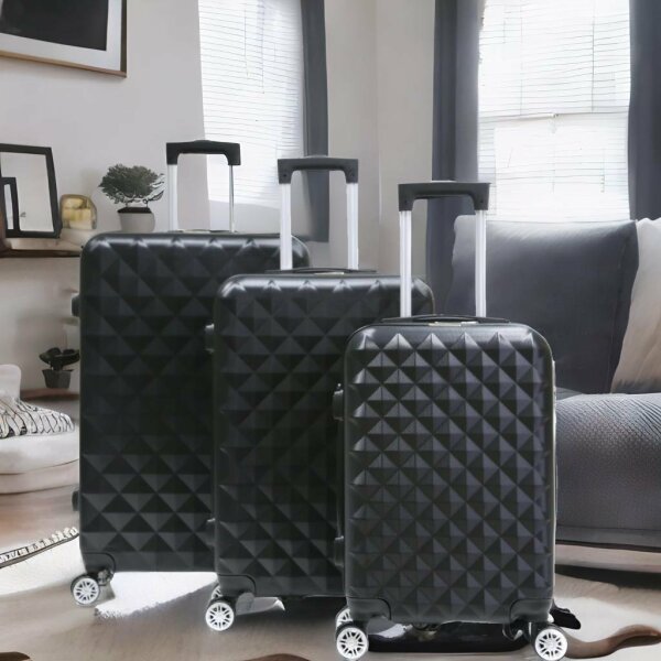 Reisekoffer Koffer 3 tlg Hartschale Trolley Set Kofferset Handgepäck Gepäck Reisetasche  ABS-07