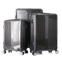 Reisekoffer Koffer 3 tlg Trolley Set Kofferset Gepäck Polycarbonat schwarz