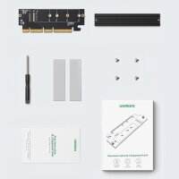 Ugreen Erweiterungskartenadapter PCIe 4.0 x16 auf M.2 NVMe M-Key schwarz (CM465)