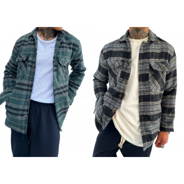 Flanell Jacke Holzfällerhemd | Herren Button Down Outdoor Baumwolle Freizeithemden | Flanellhemden Herren Langarm