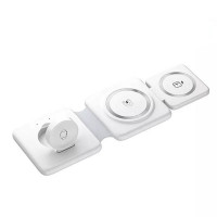 Induktives / Drahtloses Ladegerät 3in1 15W Smartphone, Apple Watch, AirPods P14 Weiß