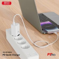 XO Wandladegerät Handyladegerät 65W GaN Quick Charger Schnellladegerät Weiß