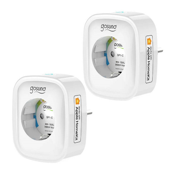 Gosund SP1-C Intelligente Steckdose WiFi Smart Home Management Smart-Steckdose (2er-Pack)(HomeKit) Weiß